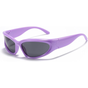 Lunettes soiree techno Y2K violettes