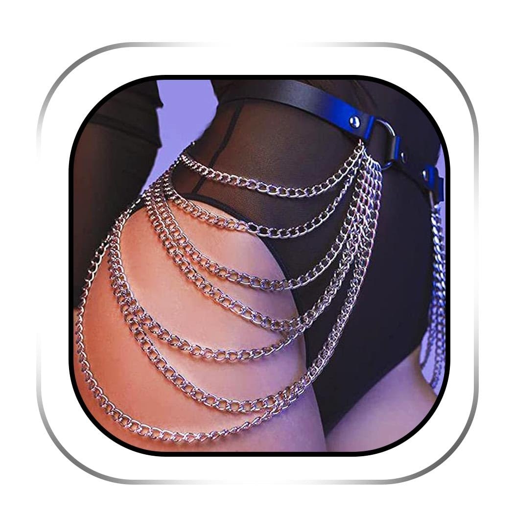 Ceinture Harnais Cuir PU Punk Femme