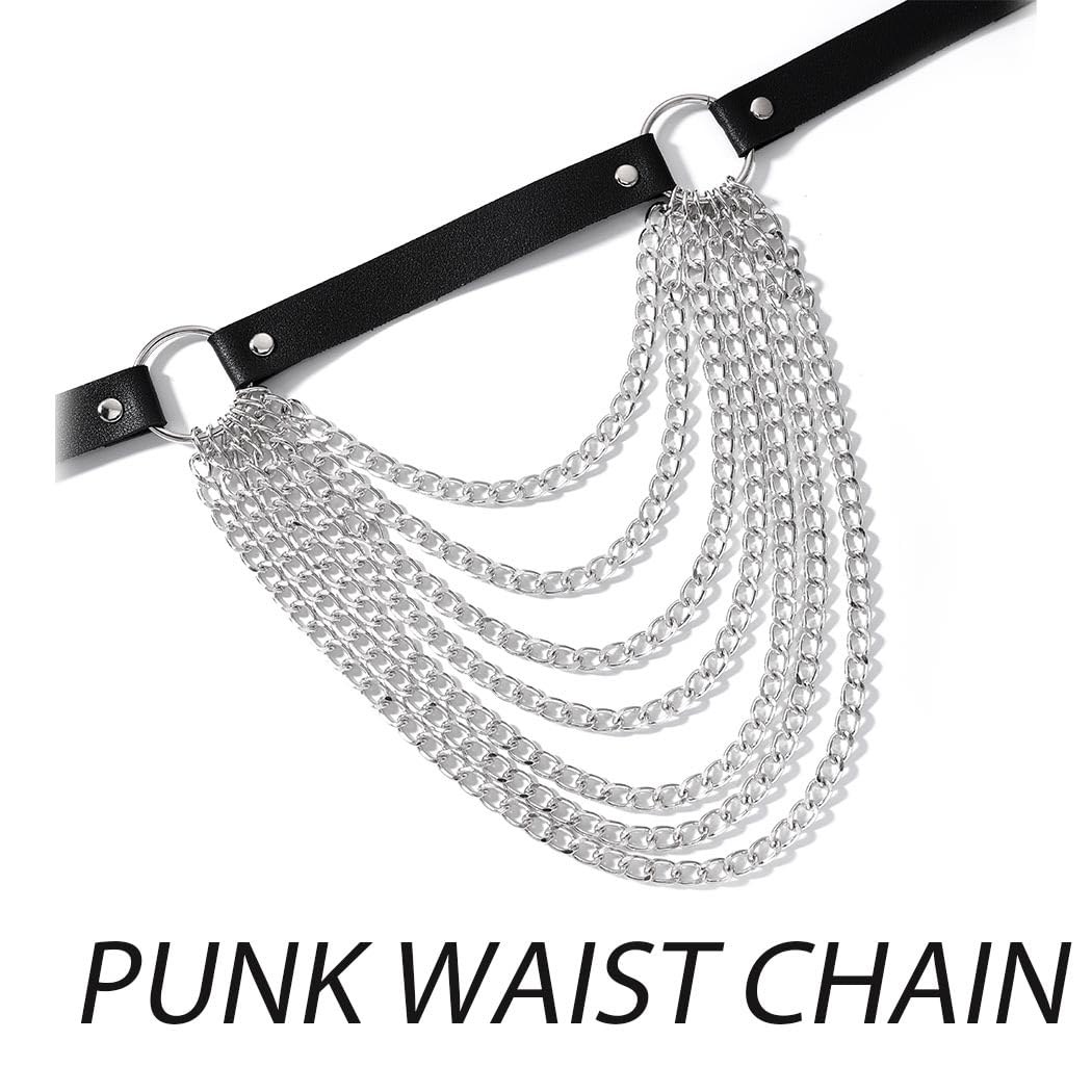 ceinture harnais cuir pu punk femme tenue rave festival - photo 2