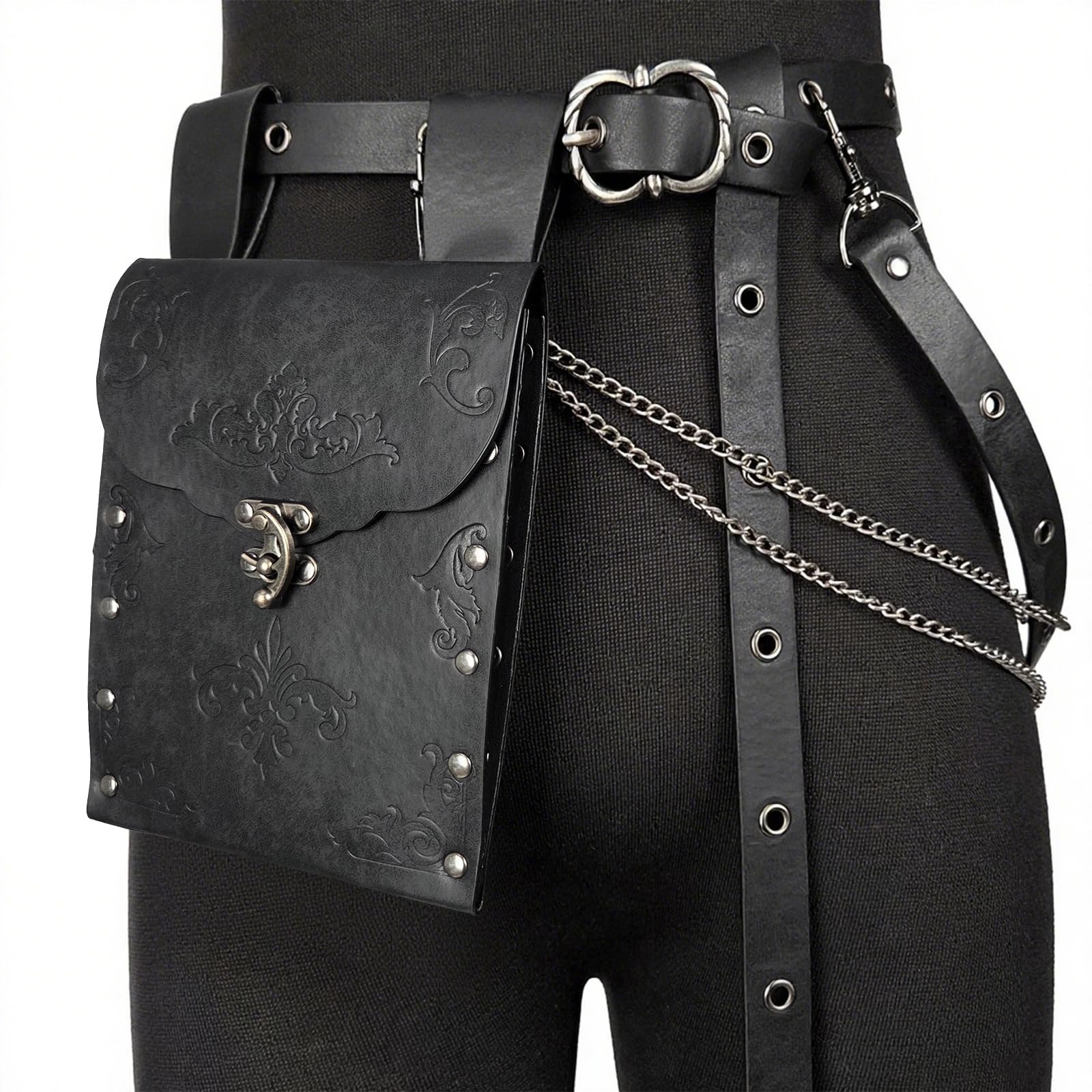 Ceinture Utilitaire Médiévale à Pochettes Amovibles