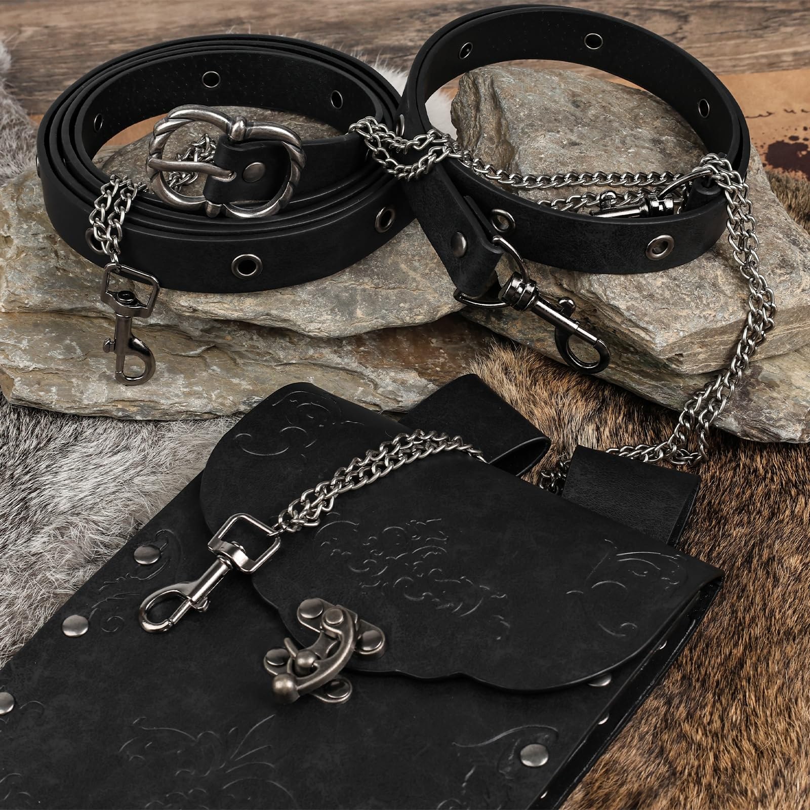 ceinture utilitaire médiévale femme pochettes amovibles festival cosplay - photo 2