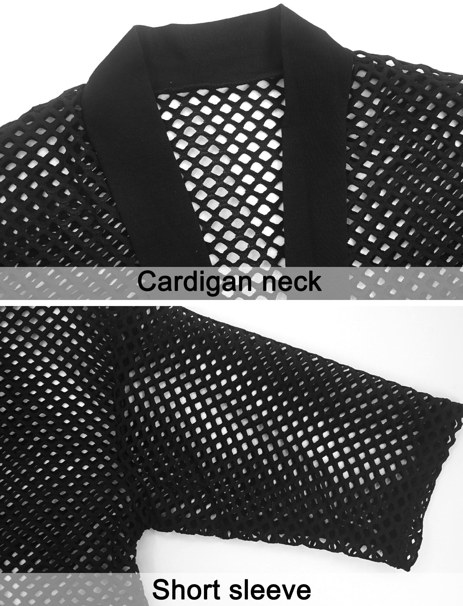chemise maille creusee transparente homme manches longues clubwear techno - photo 4