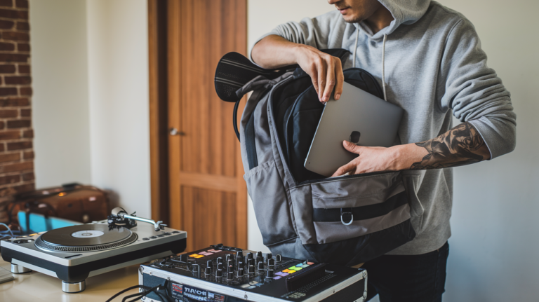 Lire la suite à propos de l’article Transporter son ordi de DJ pour mixer en soirée techno : le guide complet