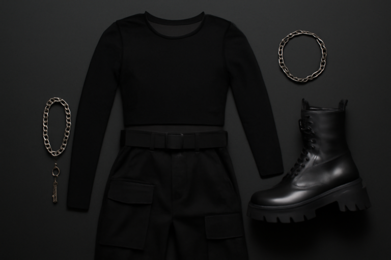 Lire la suite à propos de l’article All Black Everything : Composer un Outfit Techno en Total Noir Sans Être Ennuyeux