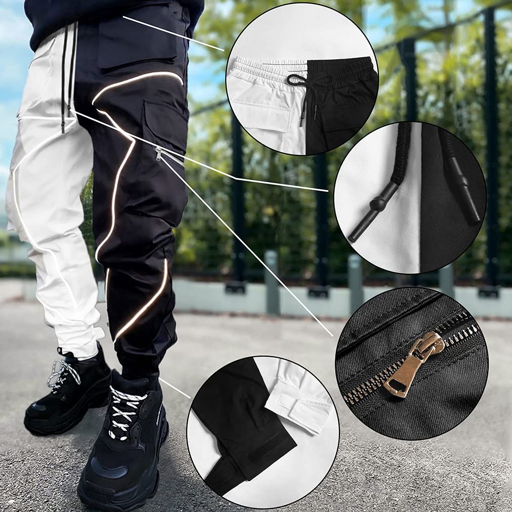 pantalon cargo techwear noir homme rave hip-hop sarouel streetwear - photo 4