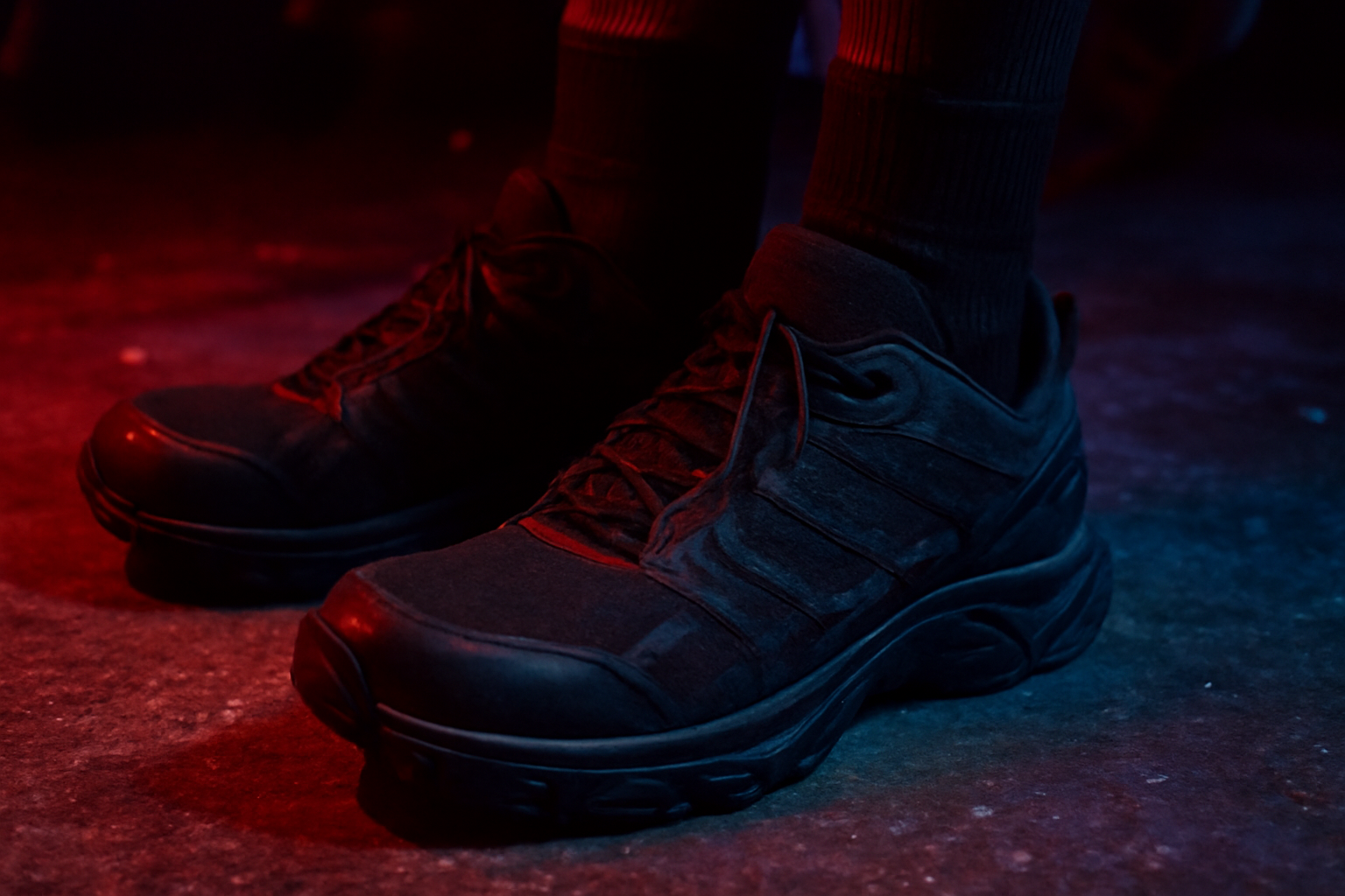 Pieds raver baskets sol club fin de nuit