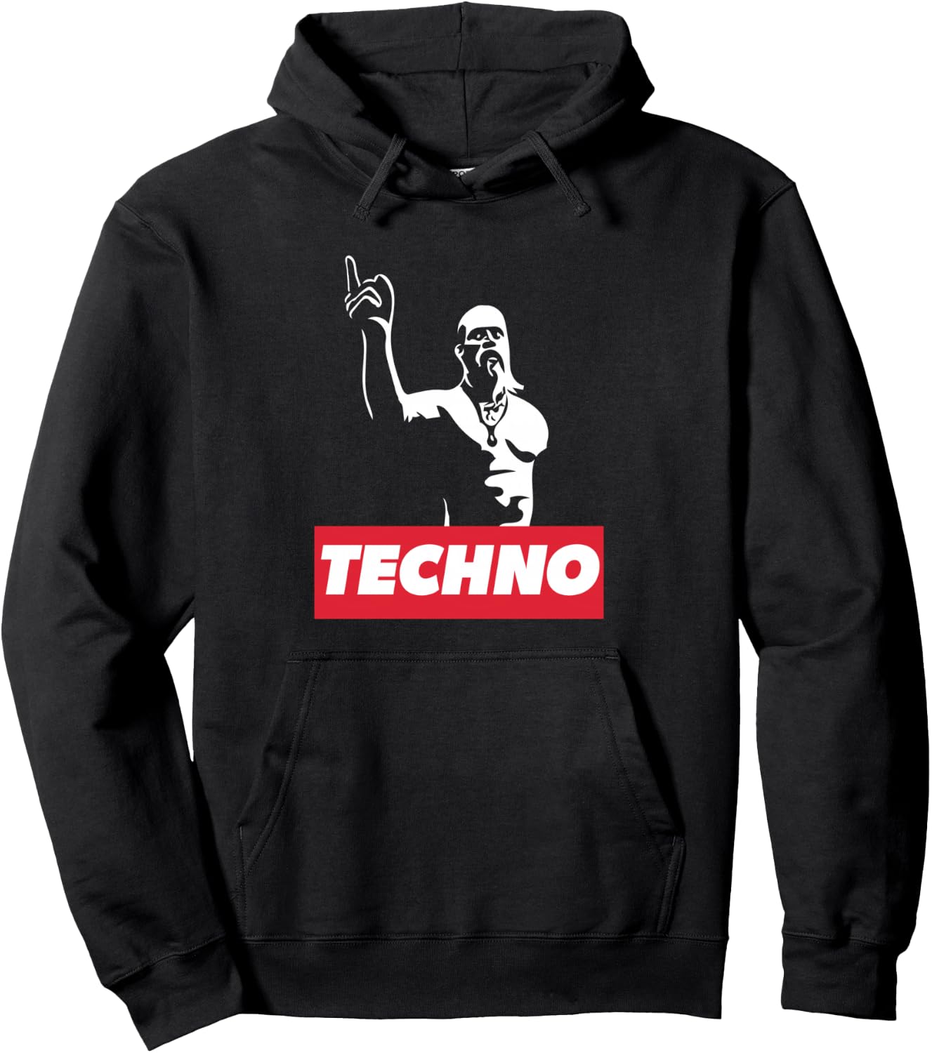 Sweat &agrave; capuche techno Viking noir