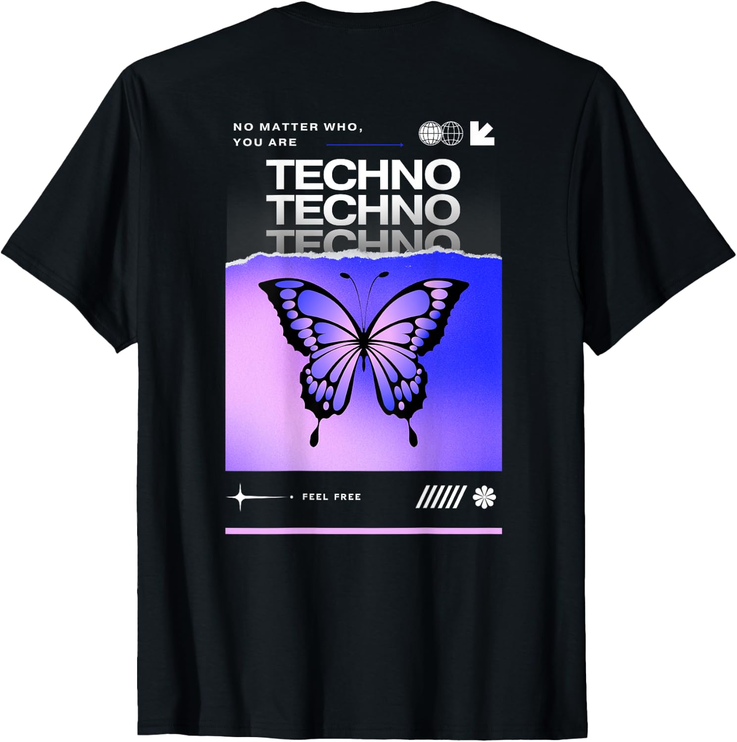 T-shirt Techno Papillon Feel Freedom