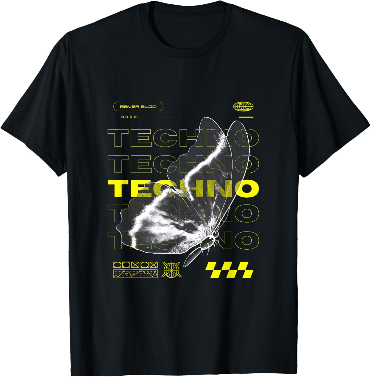 T-shirt Techno Papillon Raver