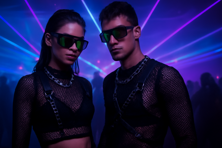 Lire la suite à propos de l’article Outfits assortis en couple pour rave techno : le guide anti-cringe